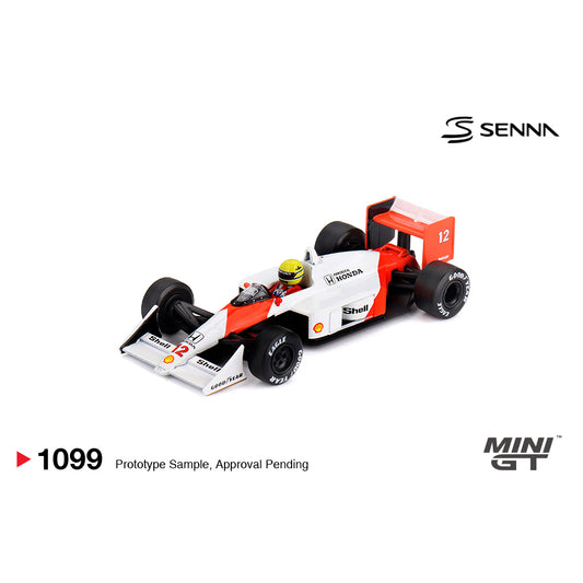 Mini GT 1:64 McLaren MP4/4 #12 Ayrton Senna 1988 Japanese Grand Prix Winner MGT01099-BL