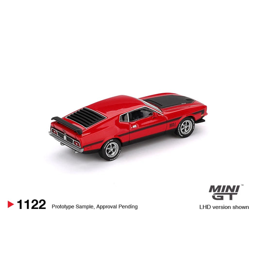 Mini GT 1:64 Ford Mustang Mach1 1971 Race Red MGT01122-BL