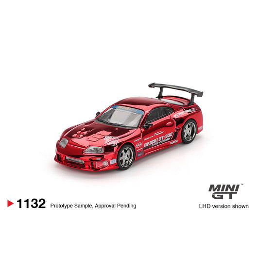 Mini GT 1:64 Toyota Supra (A80) Top Secret GT-300 Red Chrome