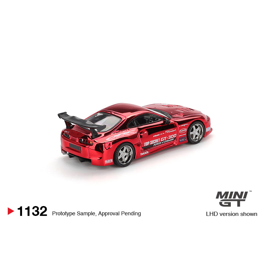 Mini GT 1:64 Toyota Supra (A80) Top Secret GT-300 Red Chrome