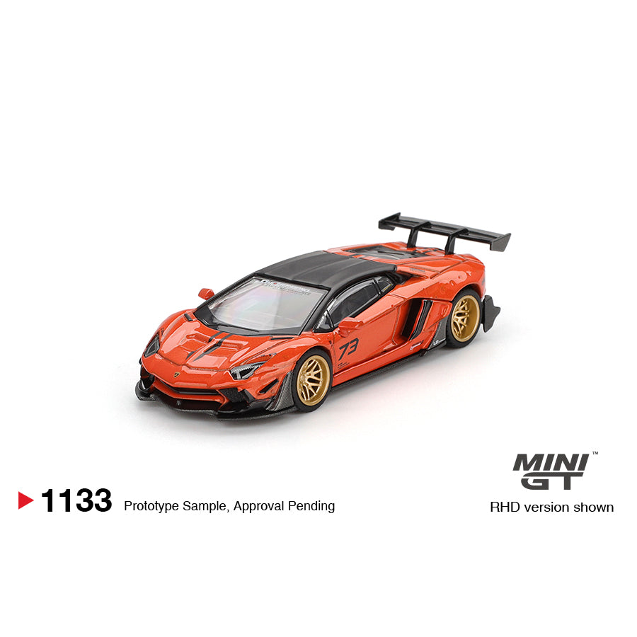 Mini GT 1:64 LB★WORKS Lamborghini Aventador Orange MDX 2025