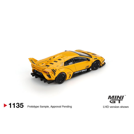 Mini GT 1:64 Lamborghini LB-Silhouette Works Murcielago GT Evo Yellow MGT01135-BL