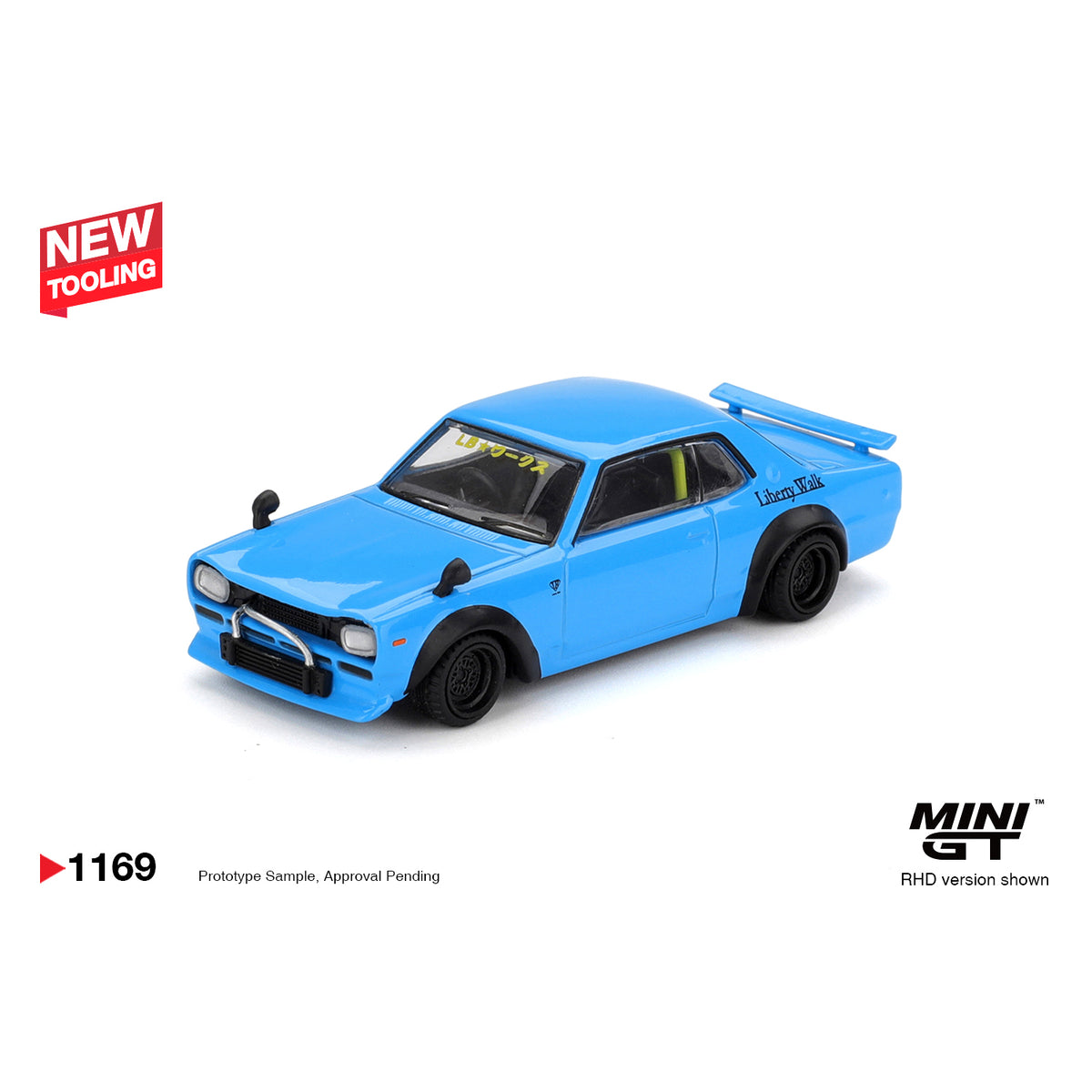Mini GT 1:64 Nissan LB-Works Hakosuka Baby Blue MGT01169-BL
