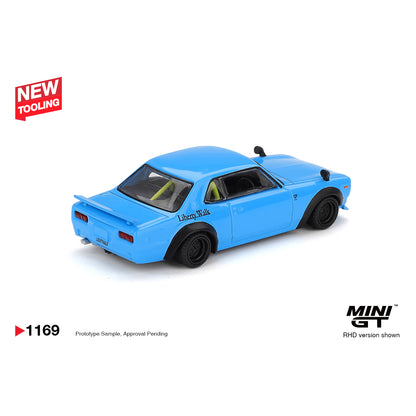 Mini GT 1:64 Nissan LB-Works Hakosuka Baby Blue MGT01169-BL