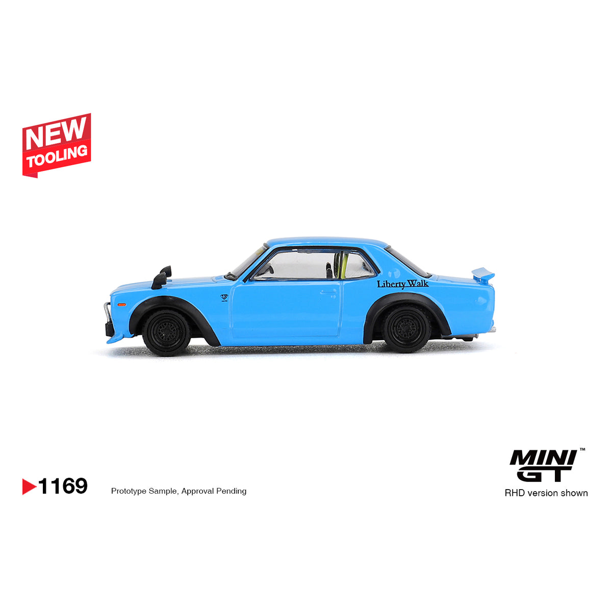 Mini GT 1:64 Nissan LB-Works Hakosuka Baby Blue MGT01169-BL