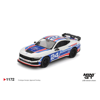 Mini GT 1:64 Ford Mustang Dark Horse #24 Ford Racing School MGT01172-BL