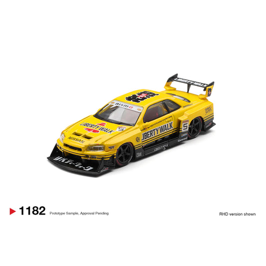 [PRE ORDER] Mini GT 1:64 Nissan LB-ER34 Super Silhouette SKYLINE Sport Yellow MGT01182-BL