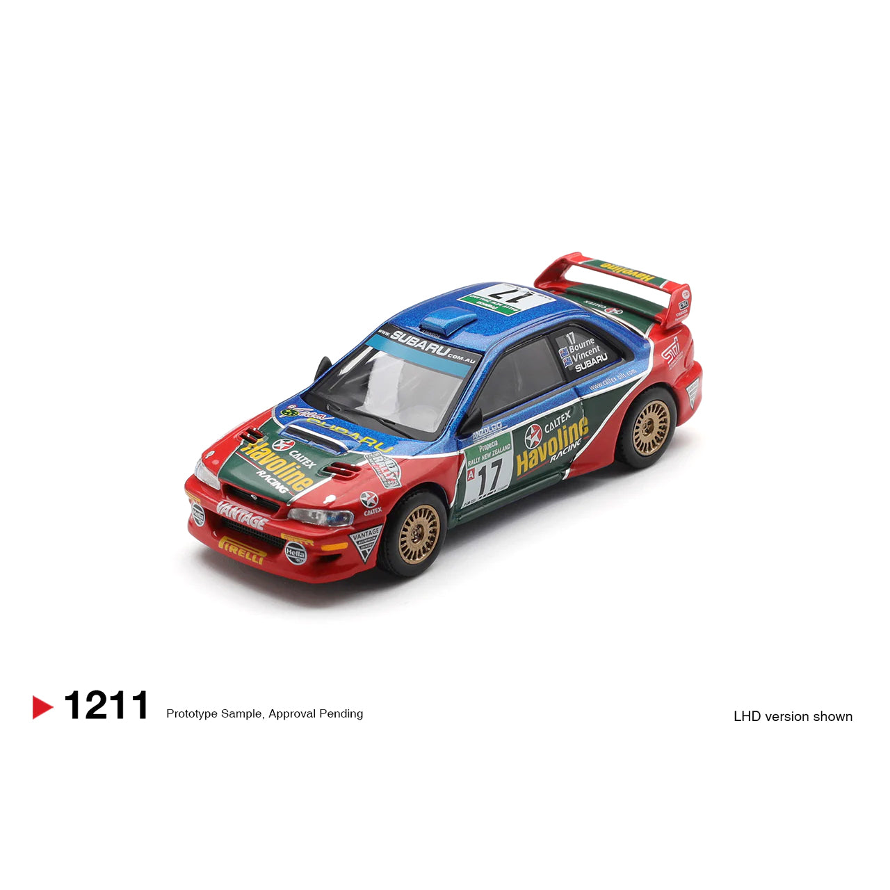 [PRE ORDER] Mini GT 1:64 Subaru Impreza WRC98 #17 2000 Rally New Zealand MGT01211-BL
