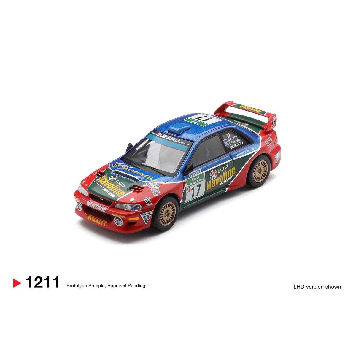 Mini GT 1:64 Subaru Impreza WRC98 #17 2000 Rally New Zealand MGT01211-BL