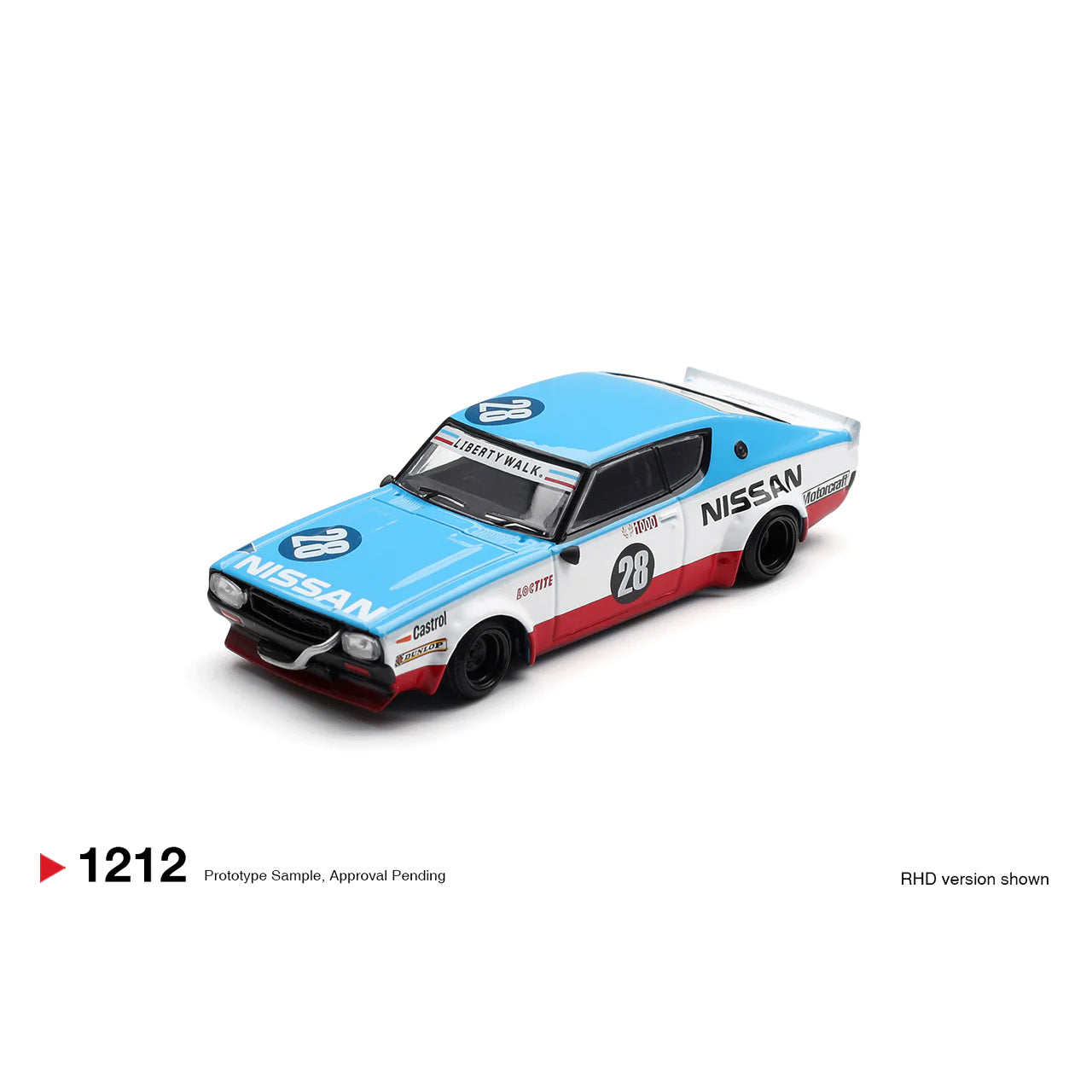 [PRE ORDER] Mini GT 1:64 Nissan Skyline Kenmeri Liberty Walk Nissan Racing ’75 Concept MGT01212-BL