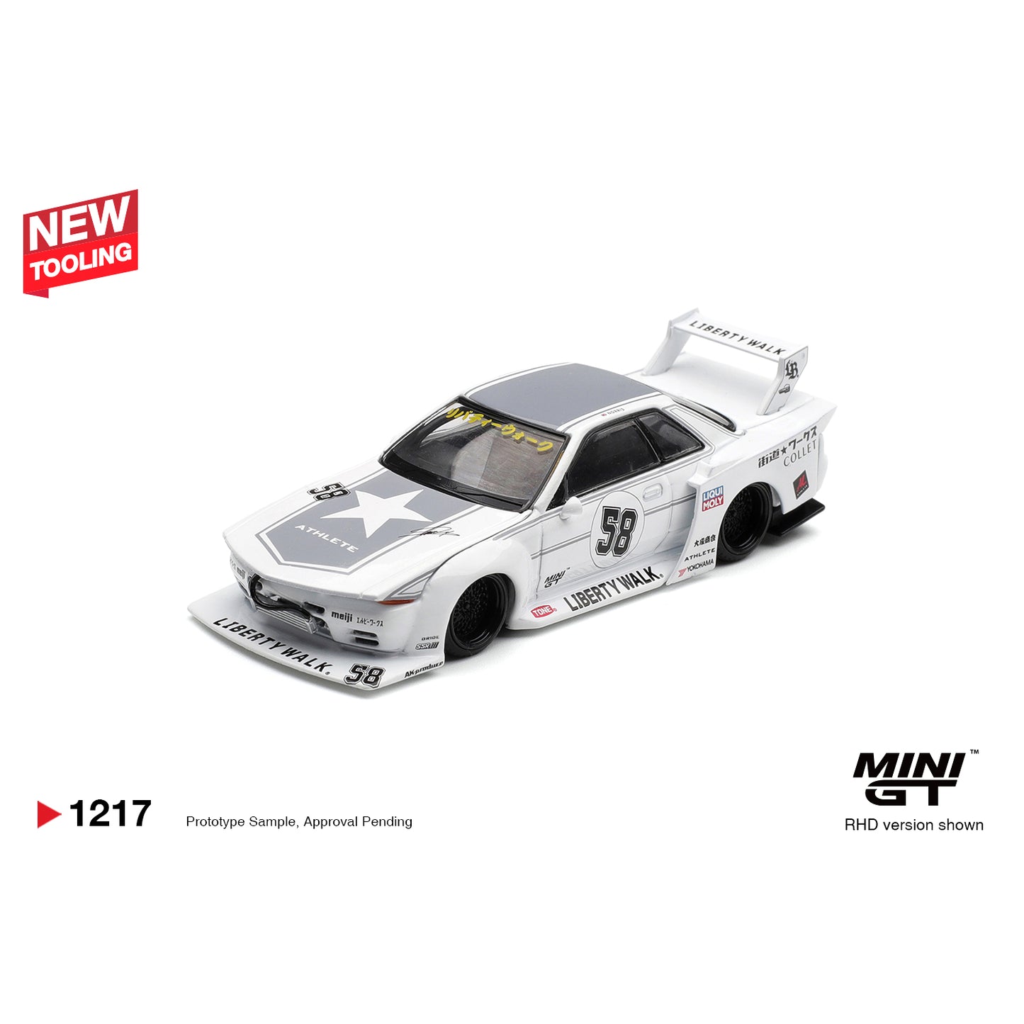 Mini GT 1:64 Nissan Skyline Kenmeri Liberty Walk Nissan Racing 75 concept