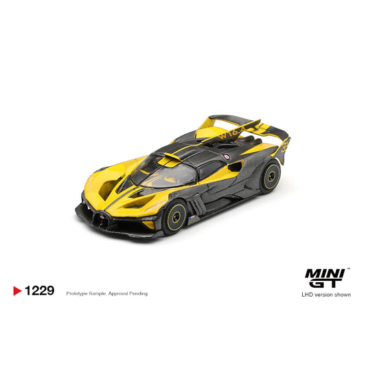 [PRE ORDER] Mini GT 1:64 Bugatti Bolide Yellow MGT01229-BL