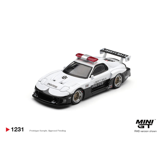[PRE ORDER] Mini GT 1:64 Mazda RX-7 LB-Super Silhouette Police White MGT01231-BL