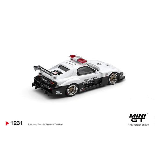 [PRE ORDER] Mini GT 1:64 Mazda RX-7 LB-Super Silhouette Police White MGT01231-BL