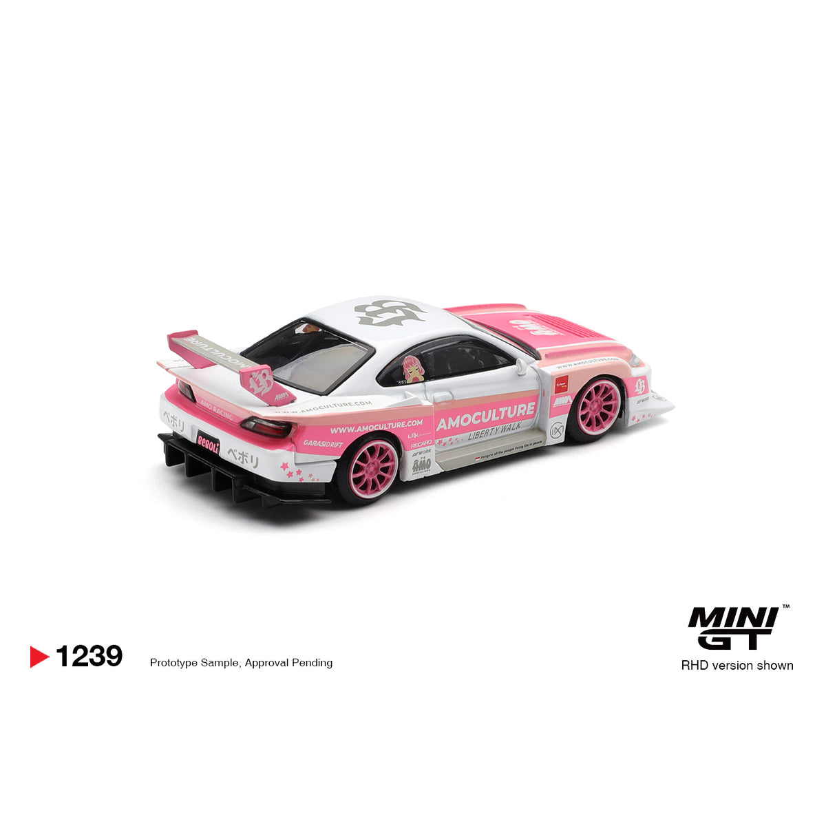 Mini GT 1:64 Nissan Silvia S15 LB-Super Silhouette AMOCULTURE MGT01239-BL