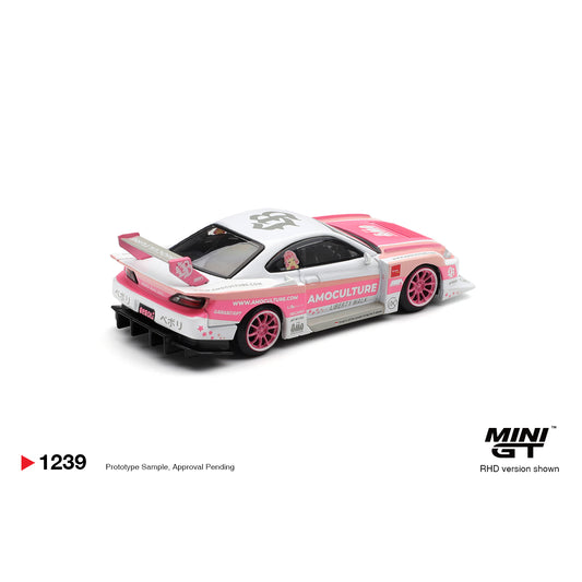 Mini GT 1:64 Nissan Silvia S15 LB-Super Silhouette AMOCULTURE MGT01239-BL