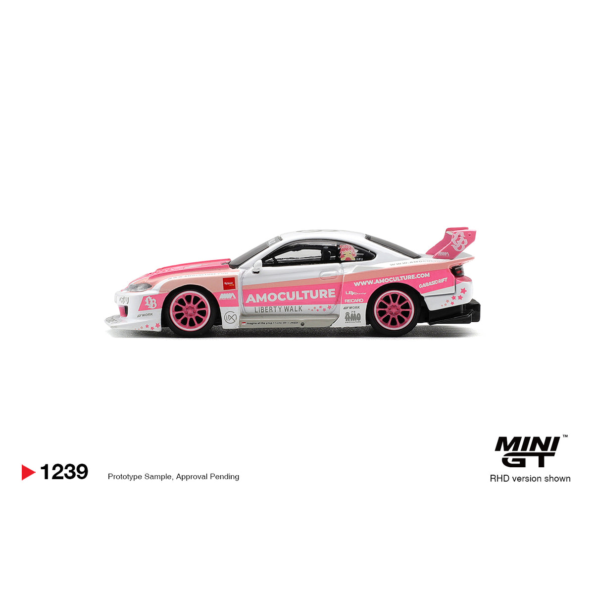 Mini GT 1:64 Nissan Silvia S15 LB-Super Silhouette AMOCULTURE MGT01239-BL