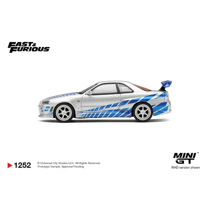 [PRE ORDER] Mini GT 1:64 Fast & Furious Nissan Skyline GT-R C-West "2 Fast 2 Furious" Brian O'Conner