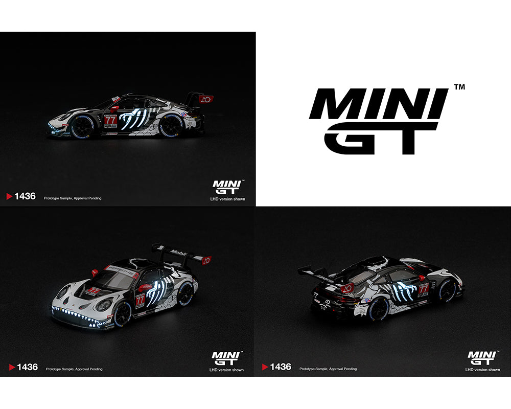 Mini GT Porsche 911 GT3 R #77 AO Racing Skeleton Rexy