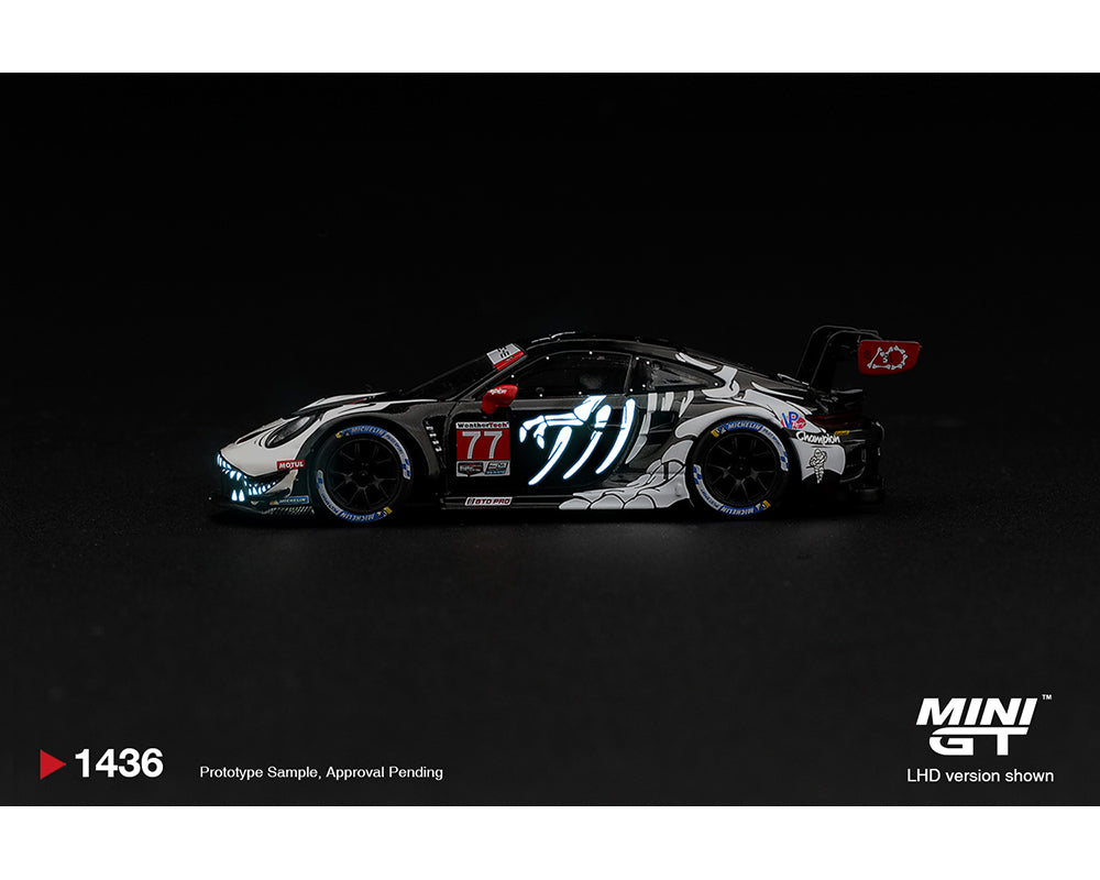 Mini GT Porsche 911 GT3 R #77 AO Racing Skeleton Rexy