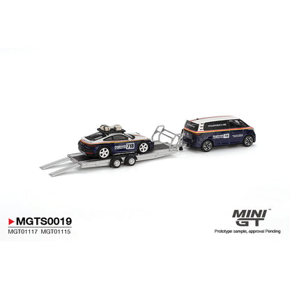 Mini GT 1:64 Porsche 911 Dakar #718 and Volkswagen ID. Buzz Porsche Centrum Gelderland Roughroads Set