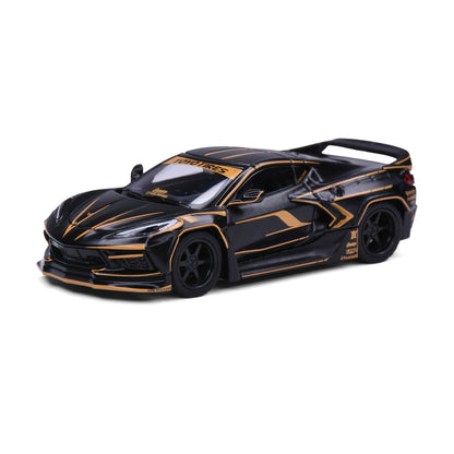 Model Model 1:64 Pandem C8 Coupe Black and Gold Canadian DieCast Expo 2026