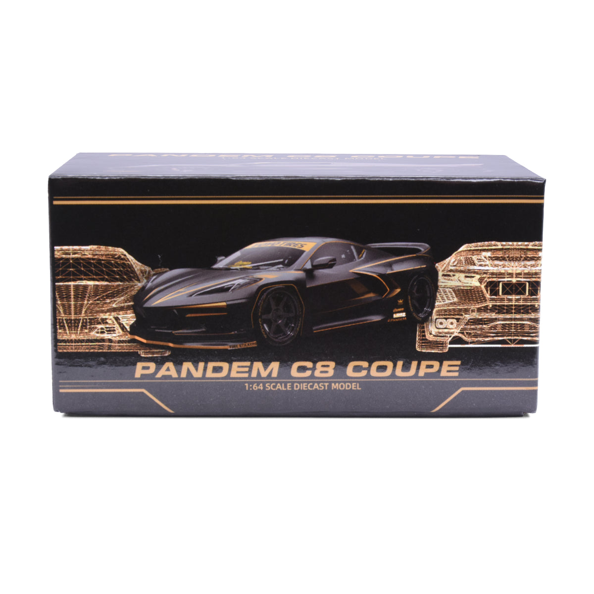 Model Model 1:64 Pandem C8 Coupe Black and Gold Canadian DieCast Expo 2026