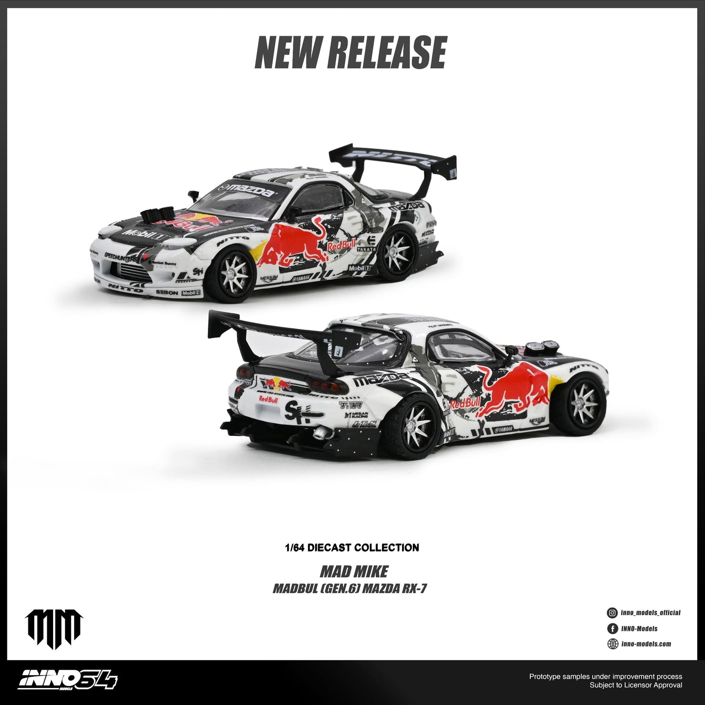 [PRE ORDER] Inno64 1:64 Mazda RX-7 Mad Mike Madbul Gen6