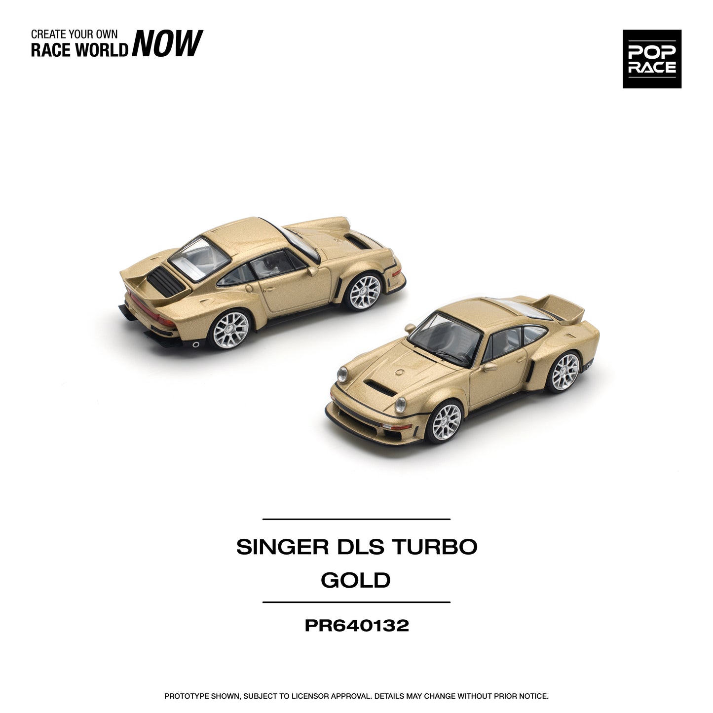 Pop Race 1:64 Singer DLS Turbo Road Gold