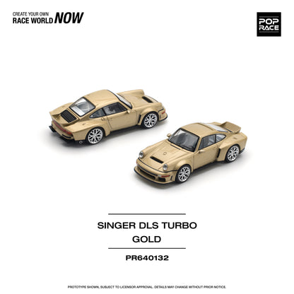 Pop Race 1:64 Singer DLS Turbo Road Gold