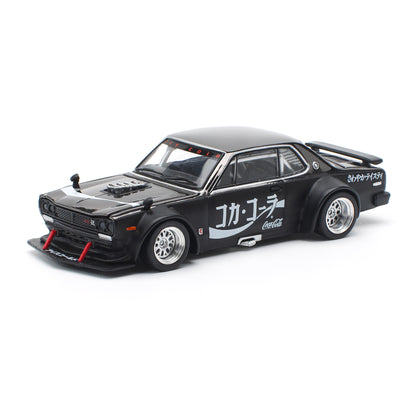 Pop Race 1:64 Skyline GT-R Drift Hakosuka Coca Cola Zero Japan Black Chrome
