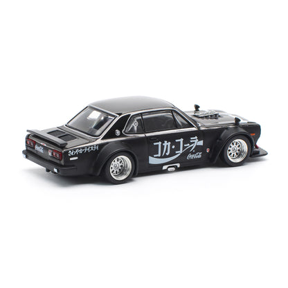 Pop Race 1:64 Skyline GT-R Drift Hakosuka Coca Cola Zero Japan Black Chrome