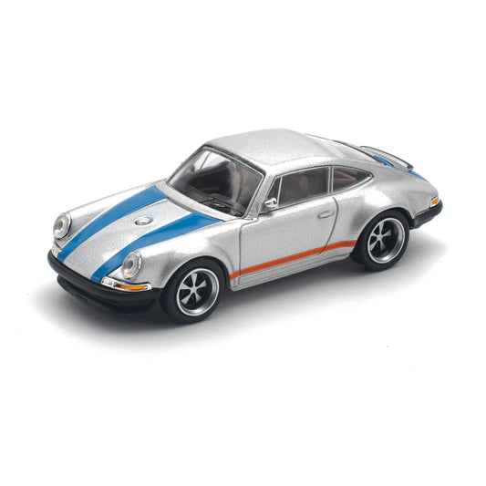 Pop Race 1:64 Singer 964 Silver Blue PR640188