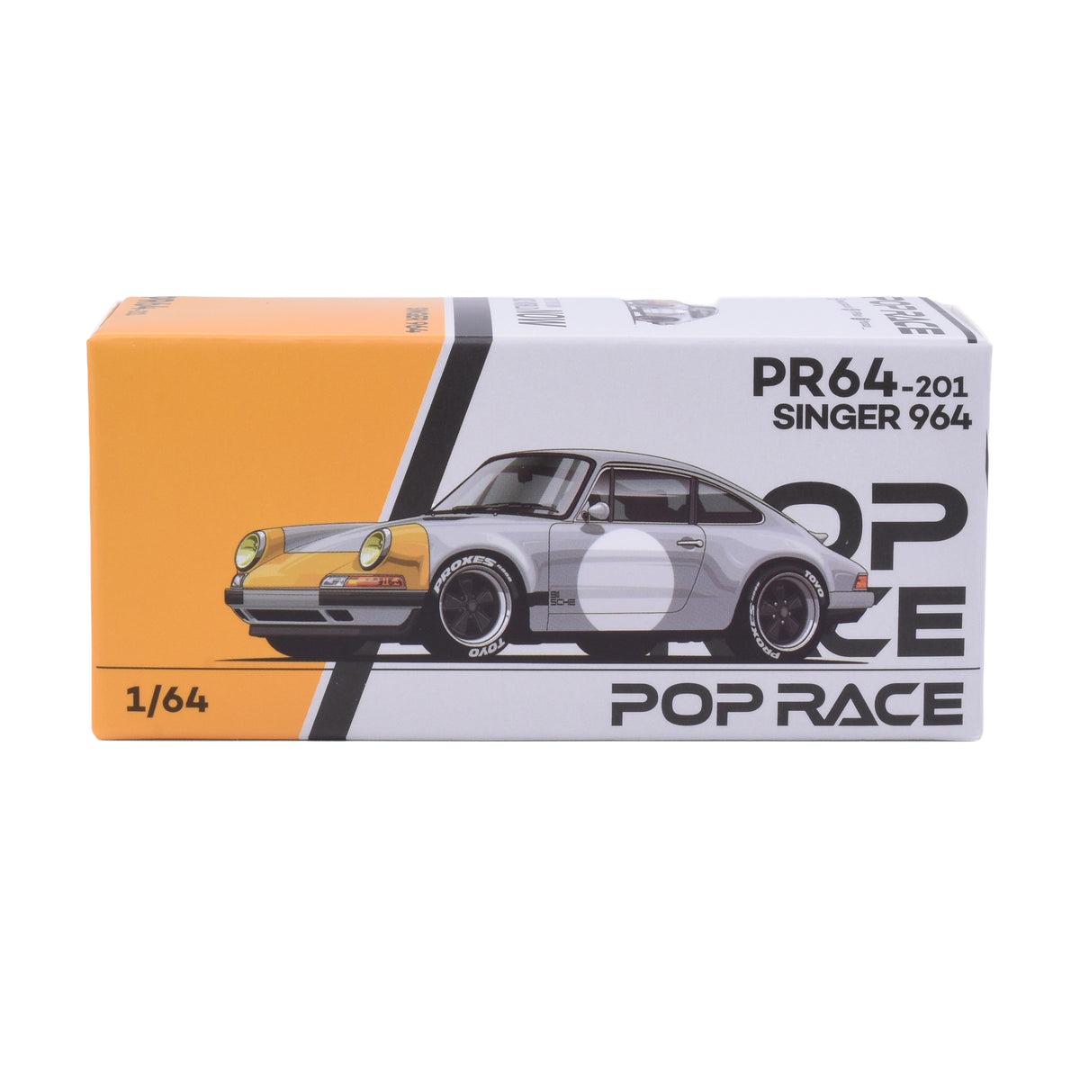 Pop Race 1:64 Singer 911 SCCS Homage Yellow/Silver