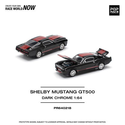 Pop Race 1:64 Shelby Mustang GT500 Dark Chrome PR640218