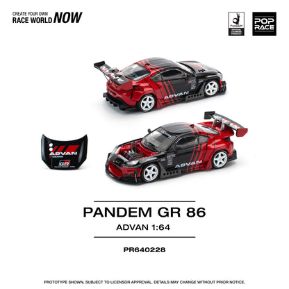 Pop Race 1:64 Pandem GR86 Advan PR640228