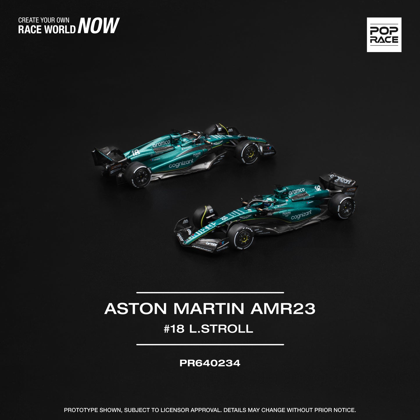 Pop Race 1:64 Aston Martin AMR23 F1 #18 L. Stroll