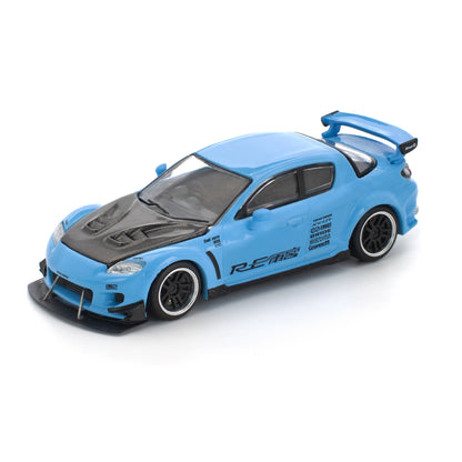 Pop Race 1:64 Mazda RX-8 Re-Amemiya Light Blue PR640270