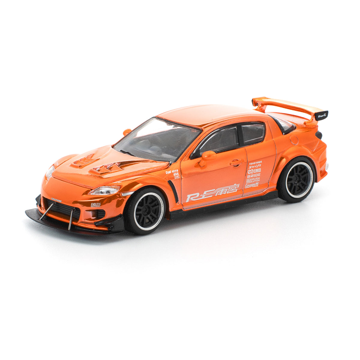 Pop Race 1:64 Mazda RX-8 Re-Amemiya Chrome Orange