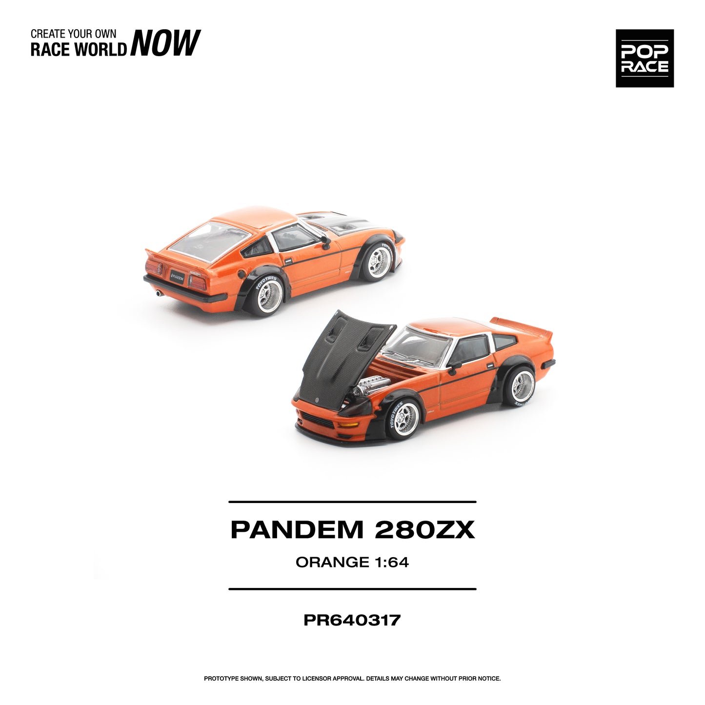 [PRE ORDER] Pop Race 1:64 Pandem 280ZX Orange