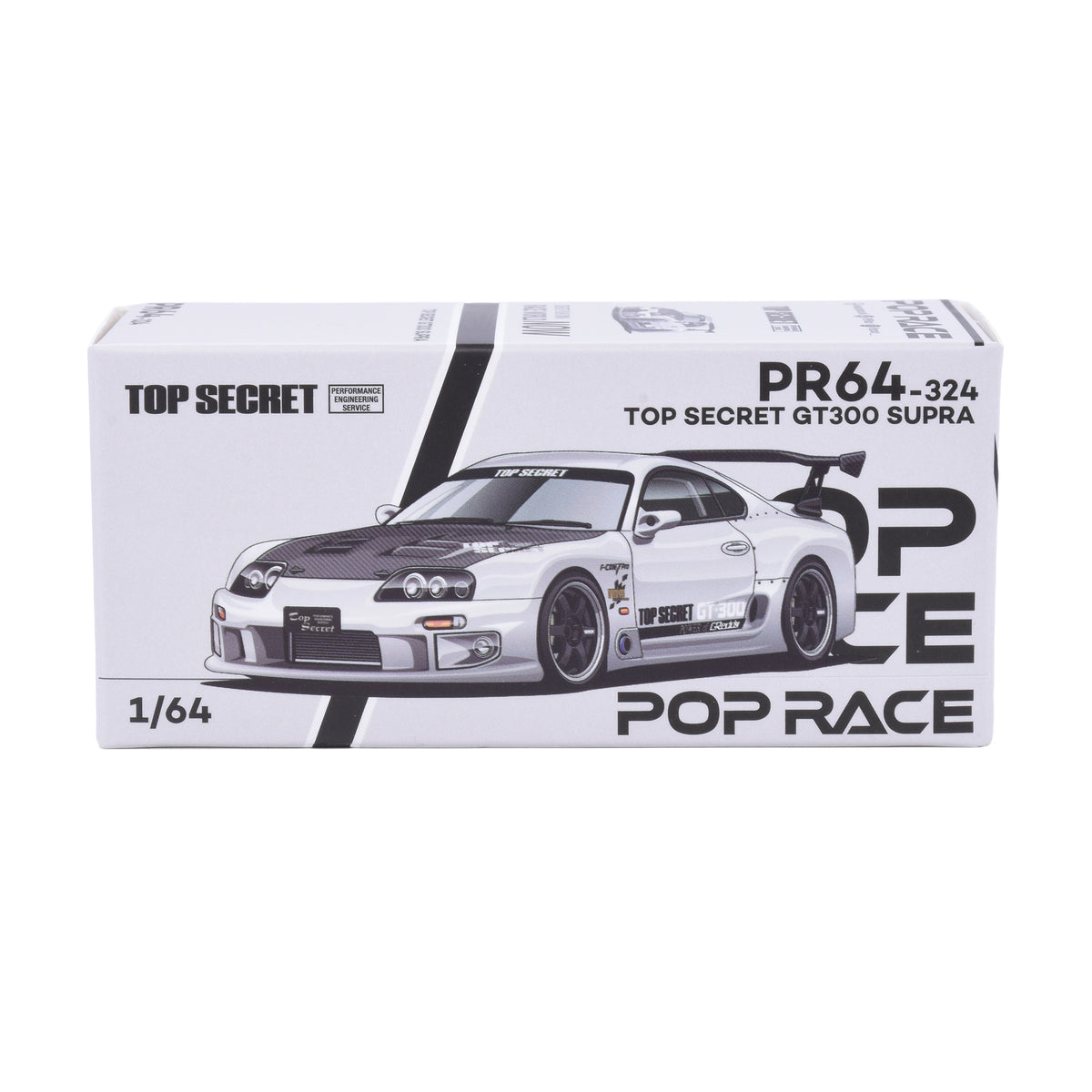 Pop Race 1:64 Top Secret GT300 Toyota Supra Silver