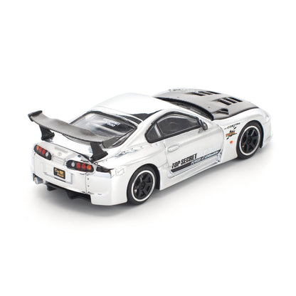 Pop Race 1:64 Top Secret GT300 Supra Silver Chrome PR640325