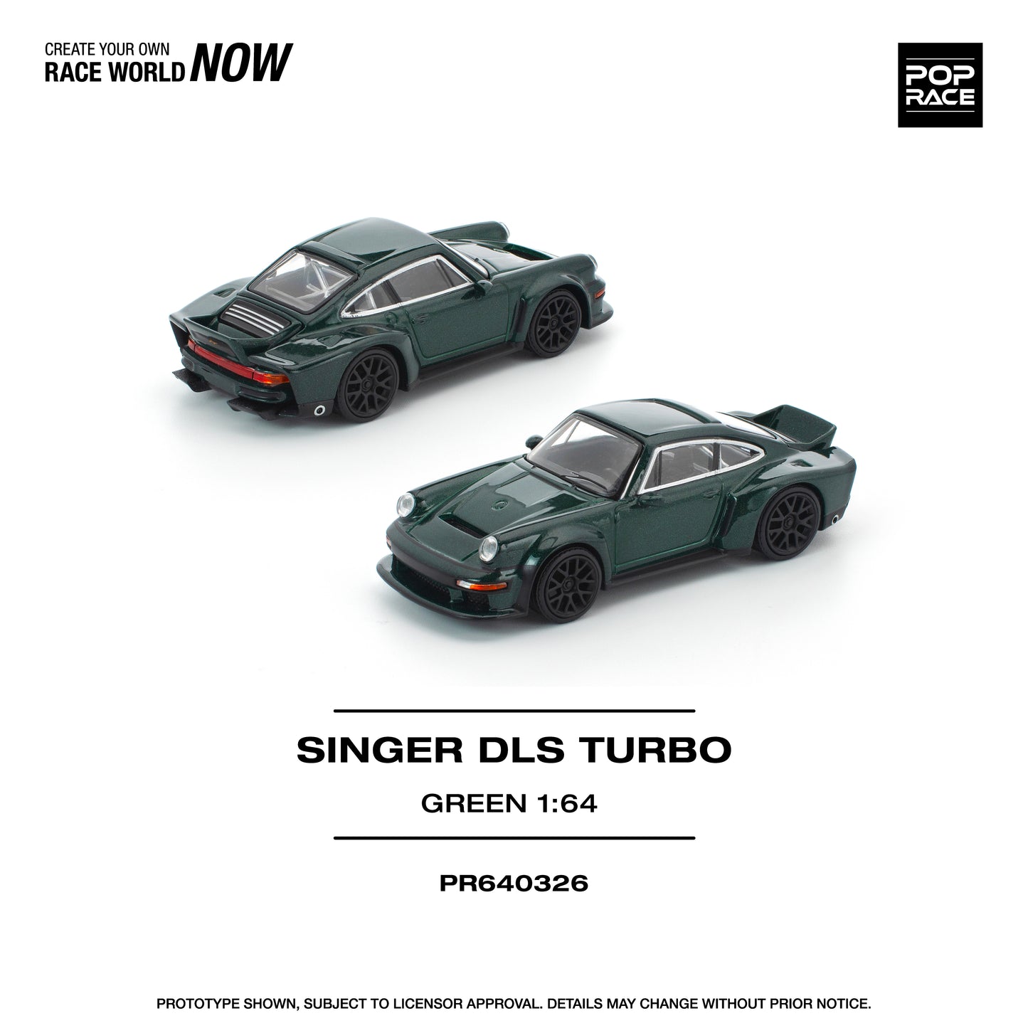 Pop Race 1:64 Singer DLS Turbo Road Green