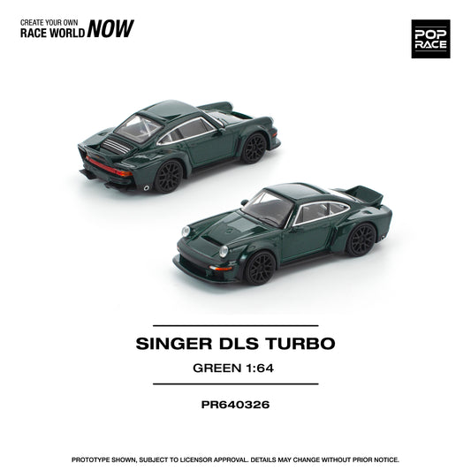Pop Race 1:64 Singer DLS Turbo Road Green