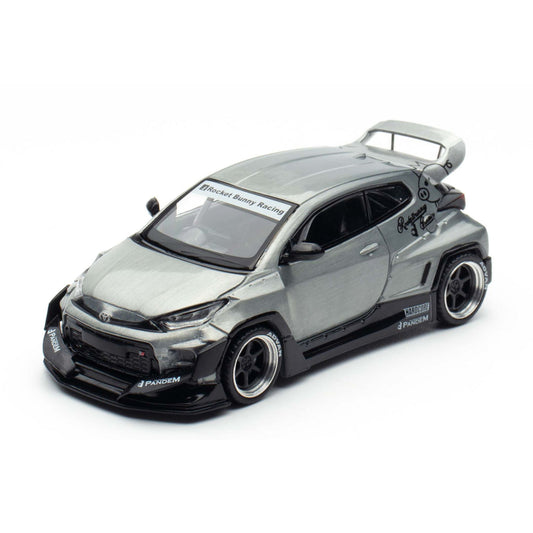 Pop Race 1:64 Pandem GR Yaris Raw Metal Hong Kong Toy Car Salon PR640329