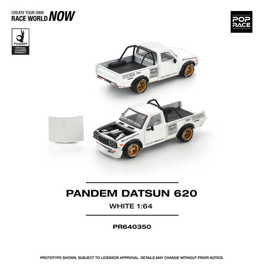 Pop Race 1:64 Pandem Datsun 620 White