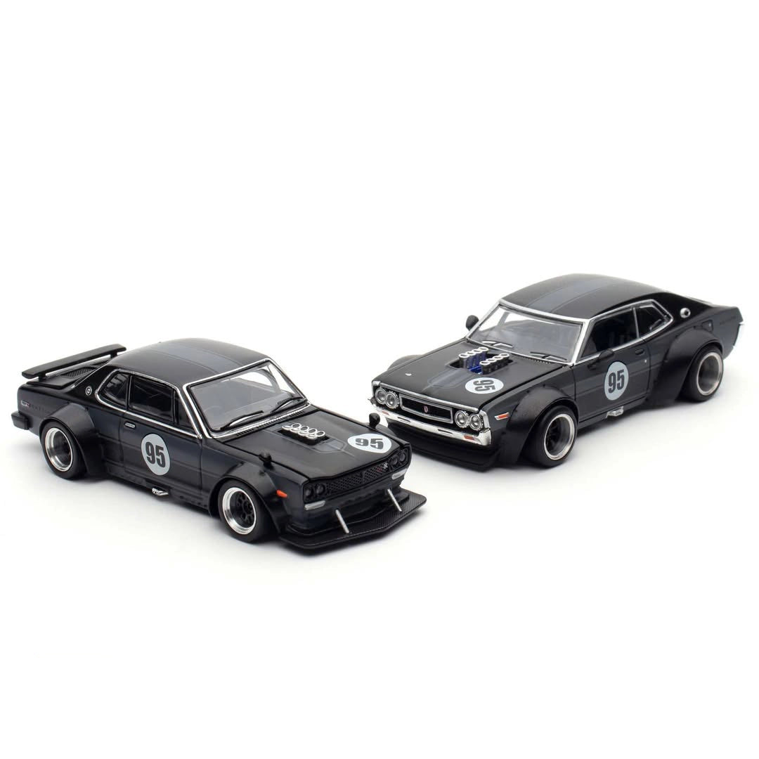 Pop Race 1:64 Skyline GT-R V8 Drift (Hakosuka) and Datsun Laurel C130 PR640351 and PR640352