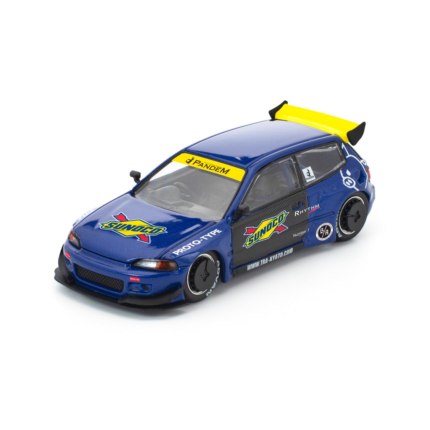 Pop Race 1:64 Pandem Civic EG6 Blue and Black