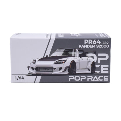 Pop Race 1:64 Pandem Honda S2000 Softtop White Tooling Variant