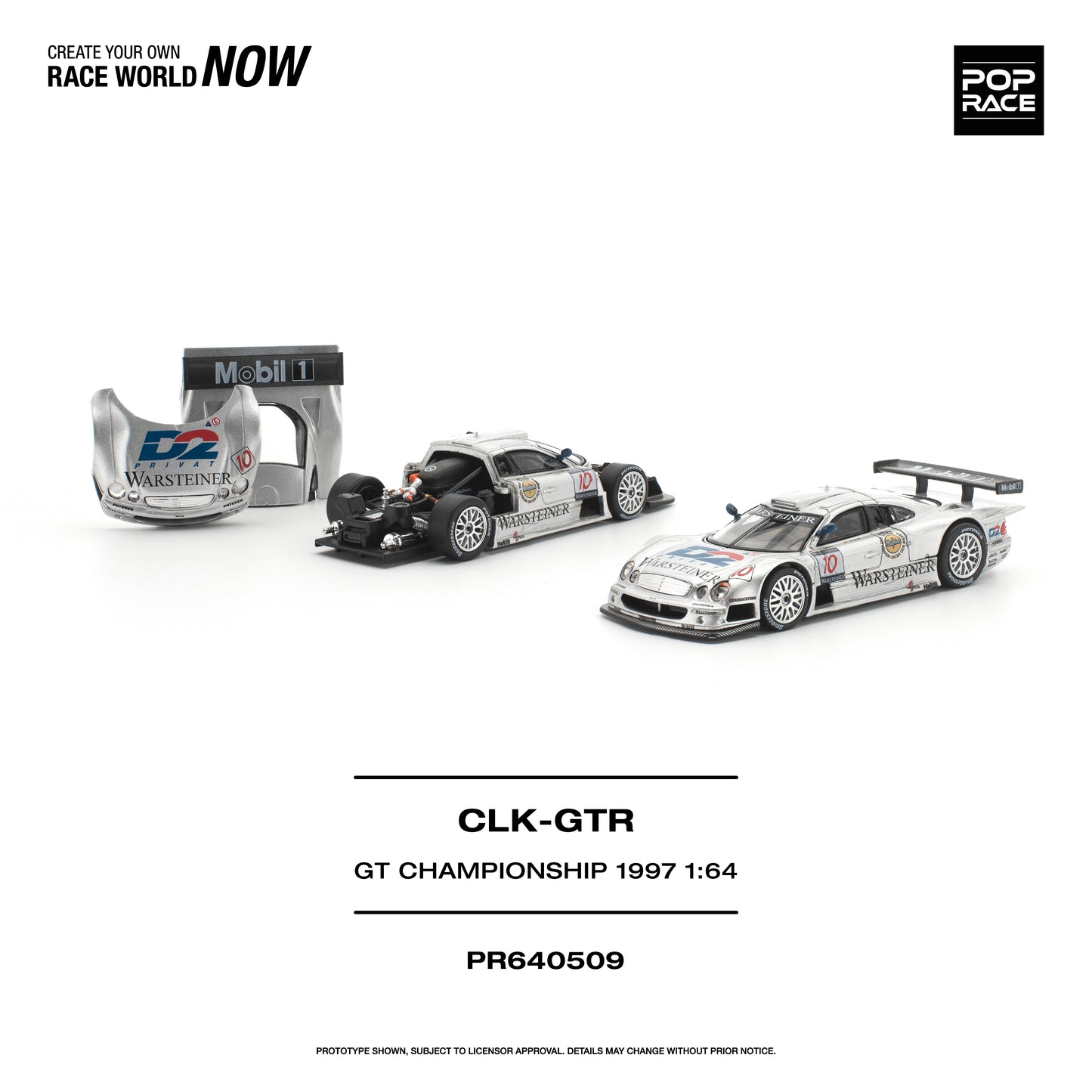 [PRE ORDER] Pop Race 1:64 Mercedes-Benz AMG CLK GTR FIA GT Championship 1997